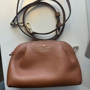 Kate Spade Brown Pebbled Leather Crossbody